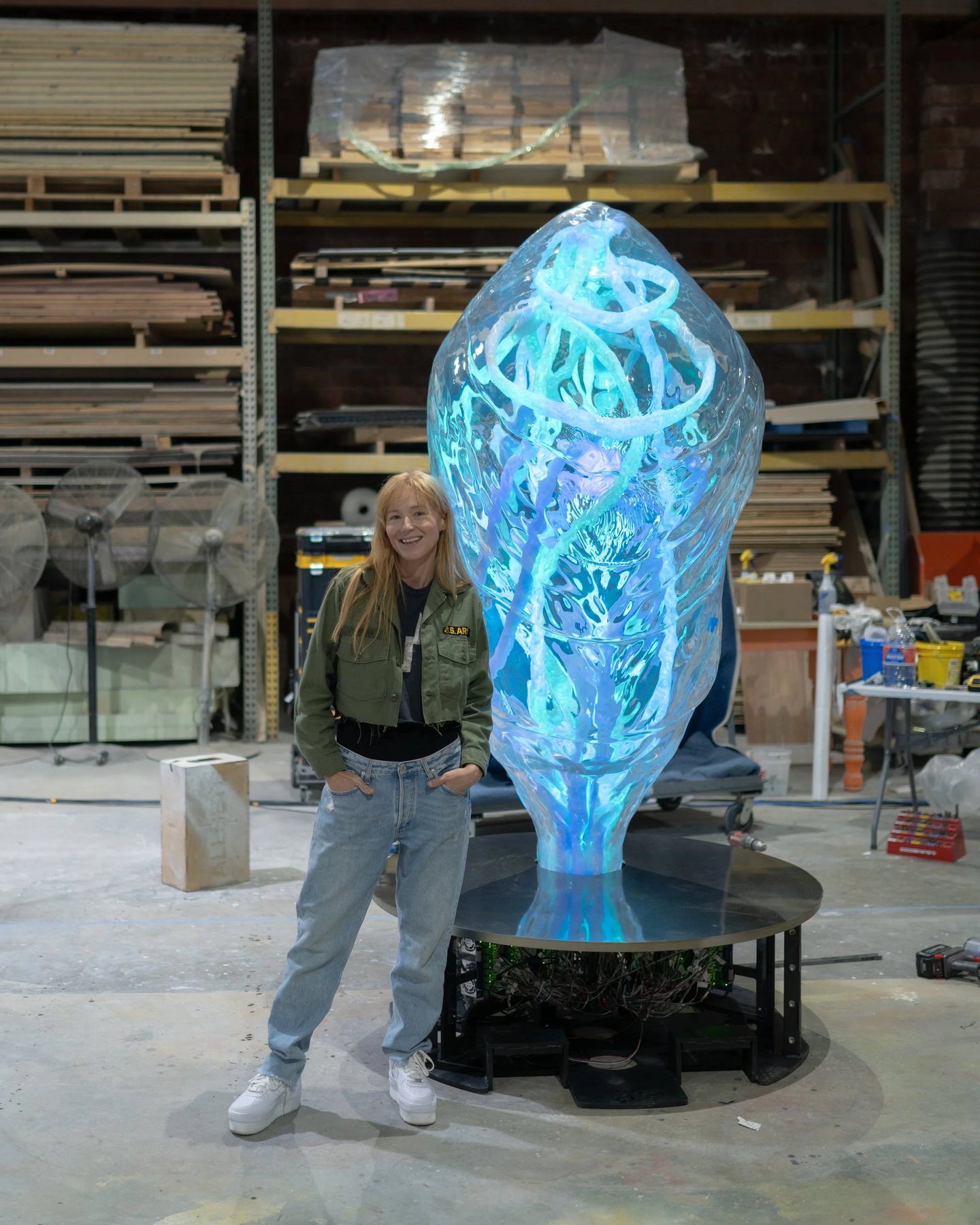 Finished Heart of the Ocean sculpture in the Los Angeles studio